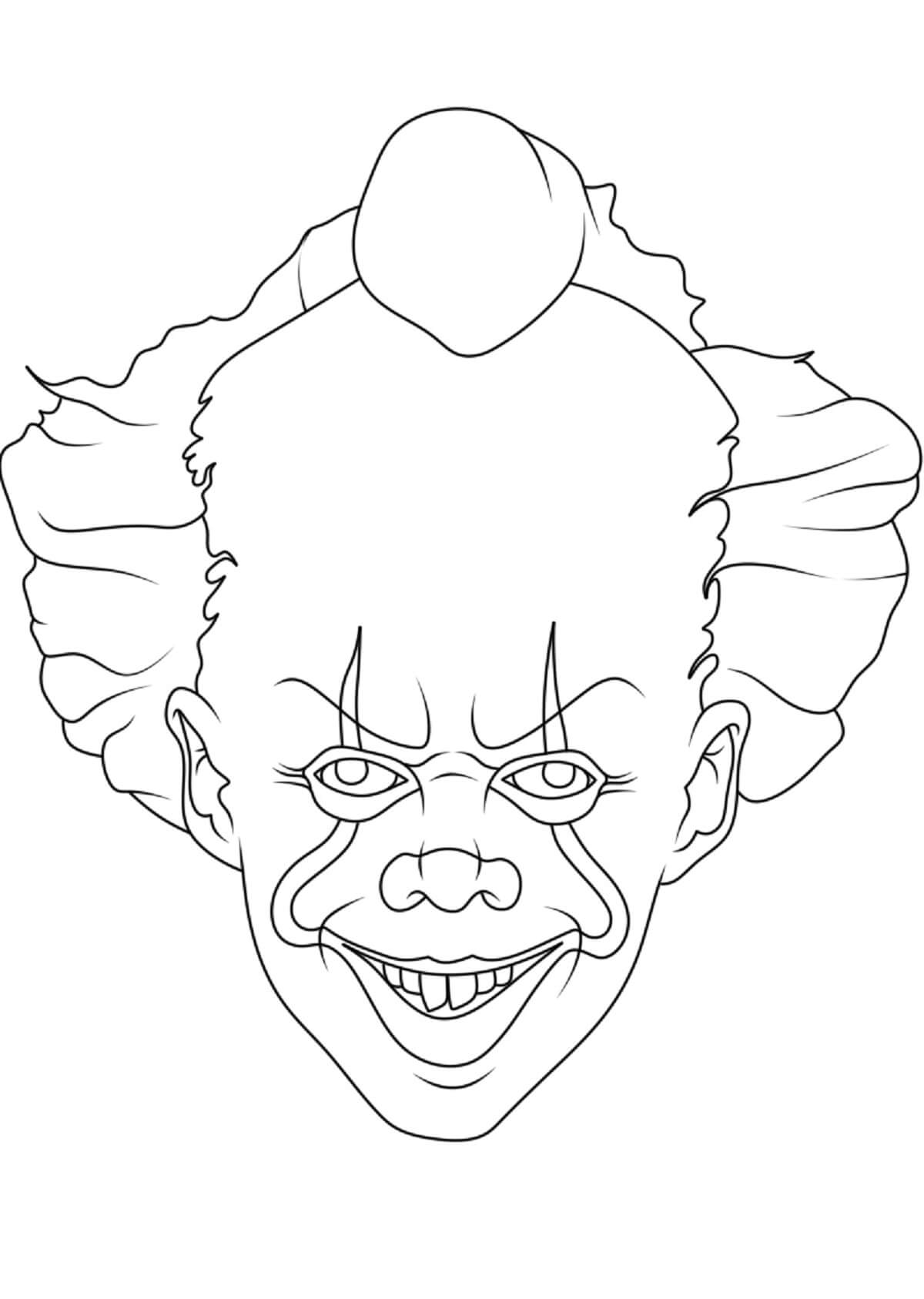 Scary Clown Mask Coloring Page Download Print Or Color Online For Free Scary Clown Mask Coloring Page Download Print Or Color Online For Free