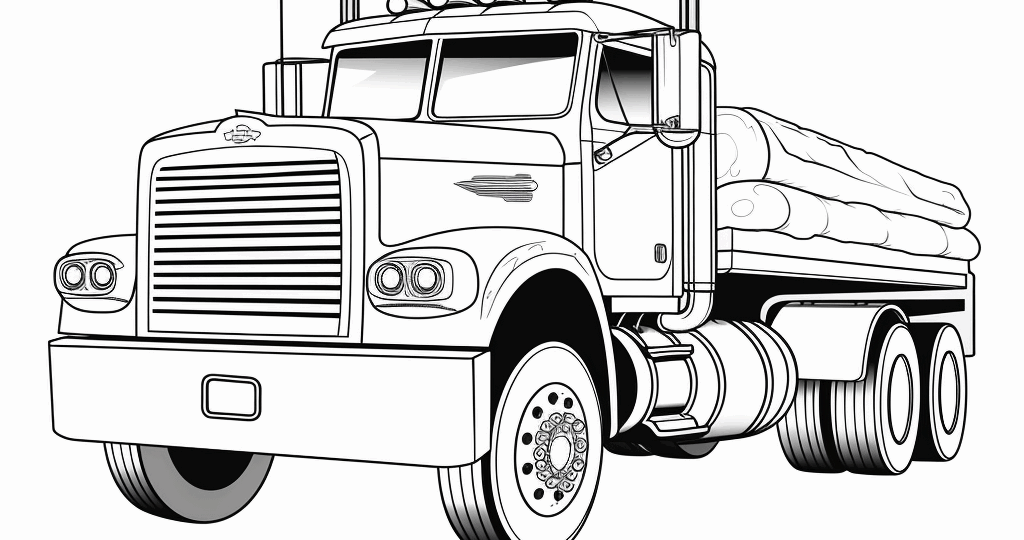 Semi Truck Trailer Coloring Pages Free U0026 Printable