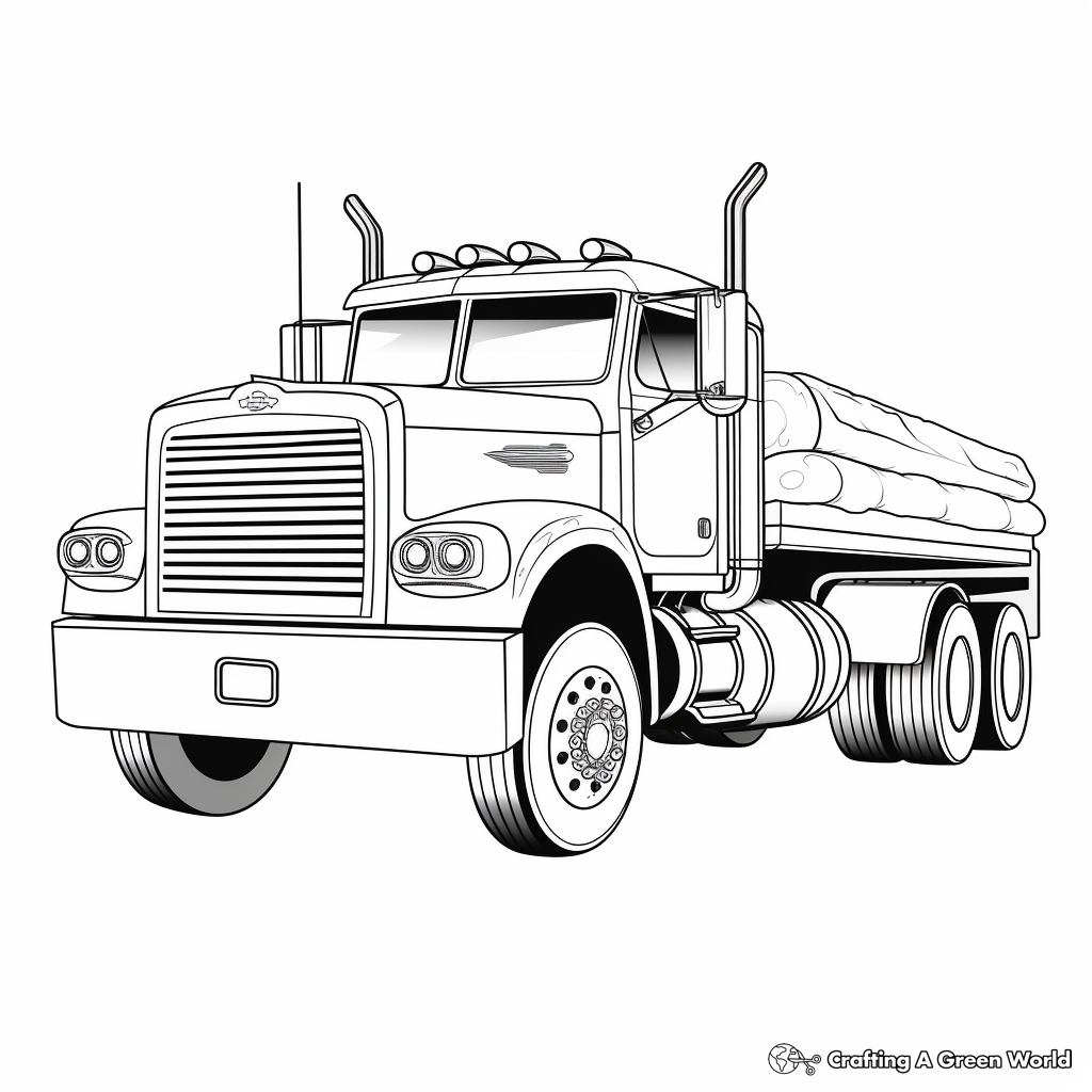 Semi Truck Trailer Coloring Pages Free U0026 Printable 