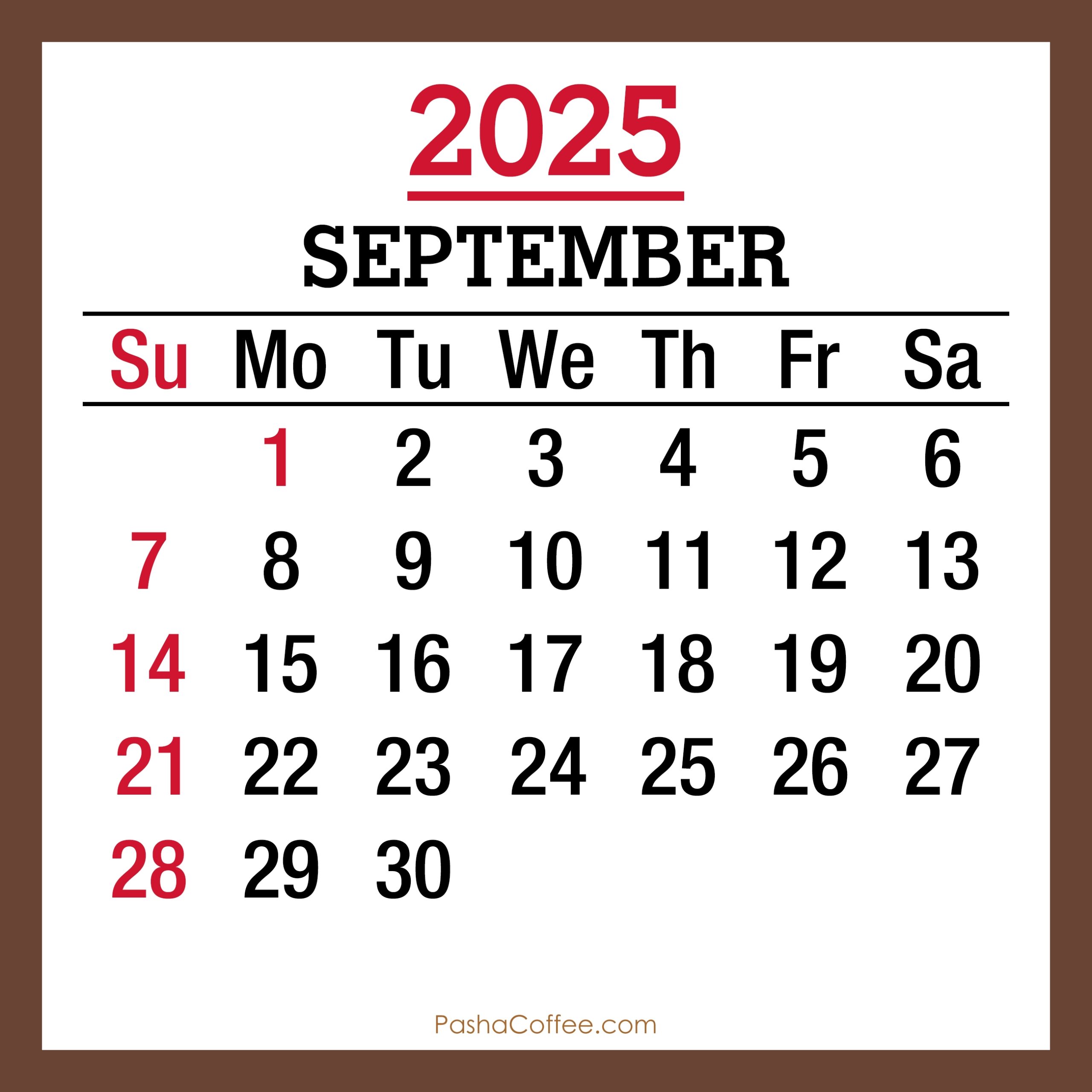 2025 September Calendar With Holidays Printable 2025 September Calendar With Holidays Printable