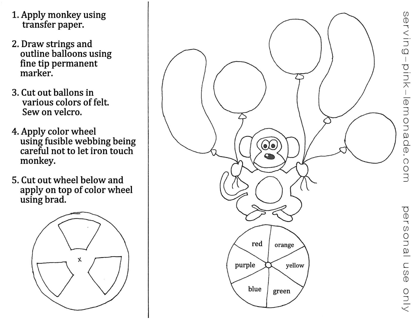 Serving Pink Lemonade Quiet Book Templates