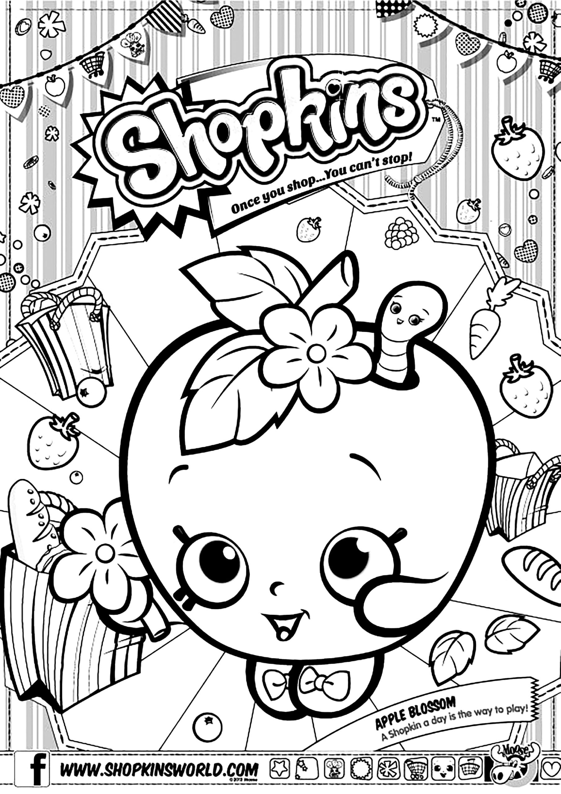 Shopkins Apple Blossom Shopkins Coloring Pages Shopkins Apple Blossom Shopkins Coloring Pages