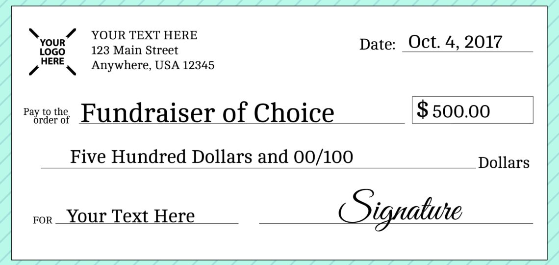 Signage 101 Giant Check Uses And Templates Signs Blog