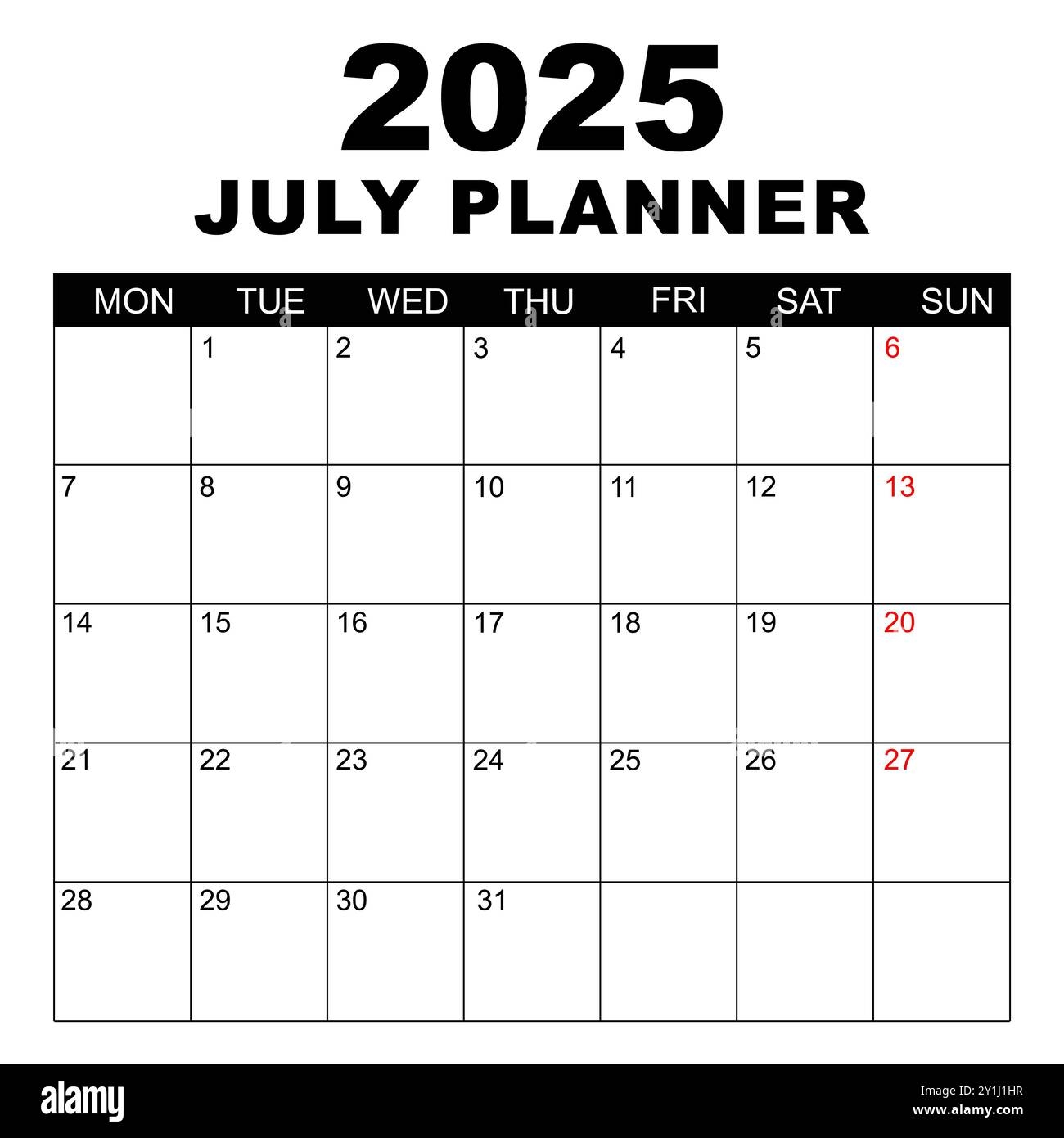 Simple 2025 Year Calendar Week Stock Vector Images Alamy Simple 2025 Year Calendar Week Stock Vector Images Alamy
