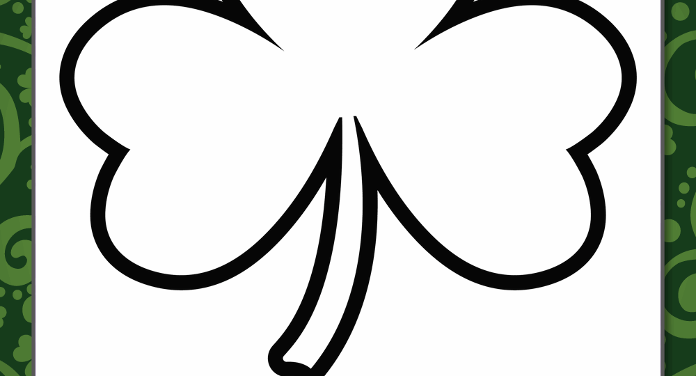 Simple Shamrock Outline Coloring Page FREE Printable PDF From PrimaryGames