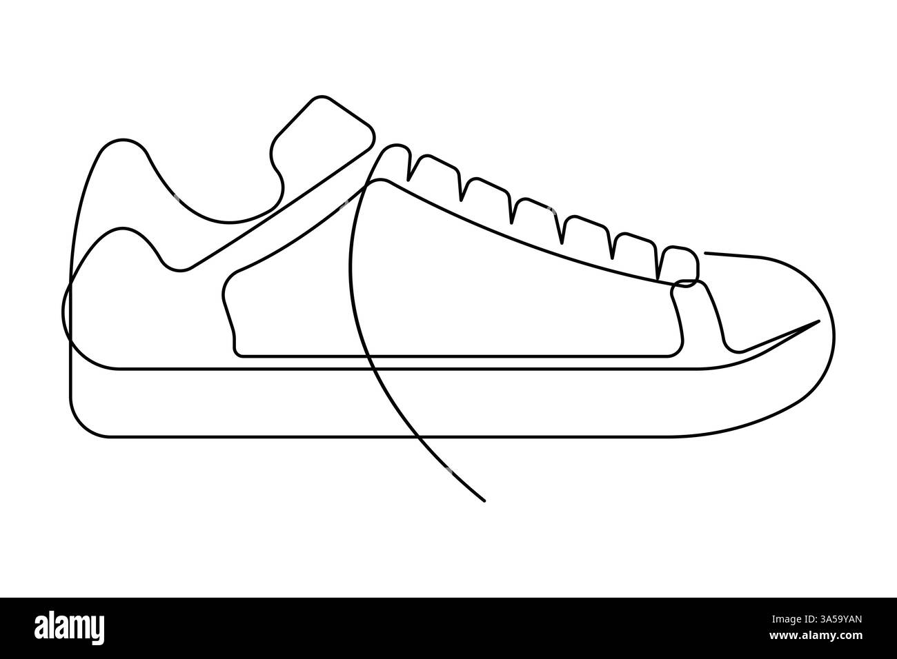 Sneakers Shoes Vector Drawing Illustration Stock Vector Images 