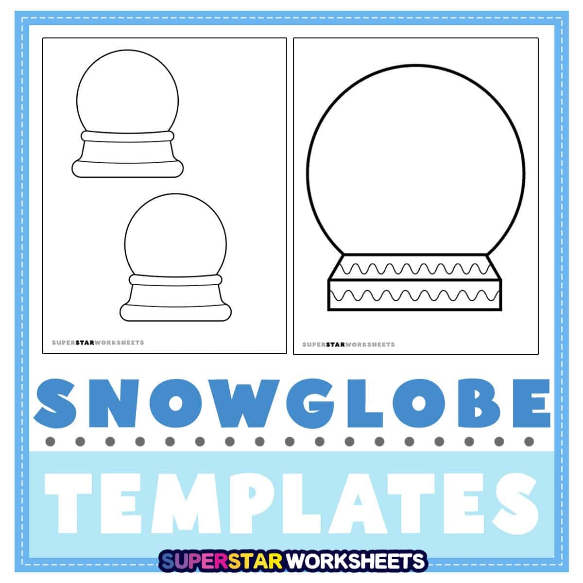 Snow Globe Templates Superstar Worksheets Snow Globe Templates Superstar Worksheets