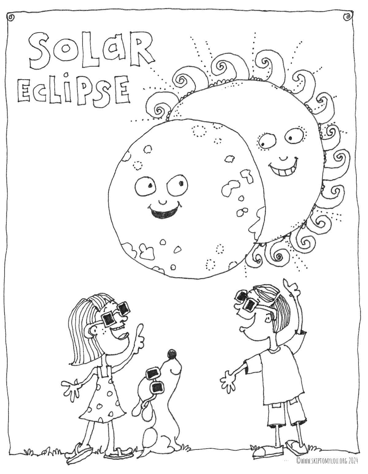 Solar Eclipse Coloring Pages Skip To My Lou