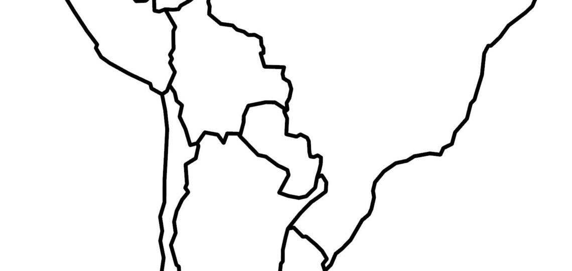 South America Blank Map And Country Outlines GIS Geography