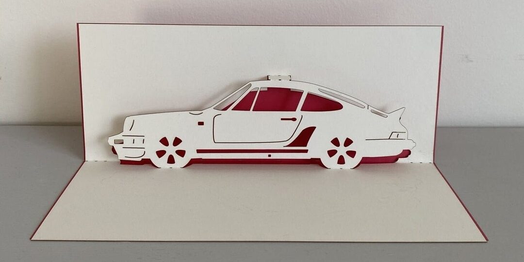 Sports Car Pop Up Card Template Porsche 911 Turbo SVG DXF Pdf Eps DIY Car Card Digital Download Birthday Anniversary Etsy