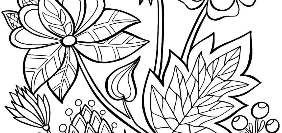 Spring Flowers Coloring Pages Free Printable Coloring Pages Of Worksheets Library