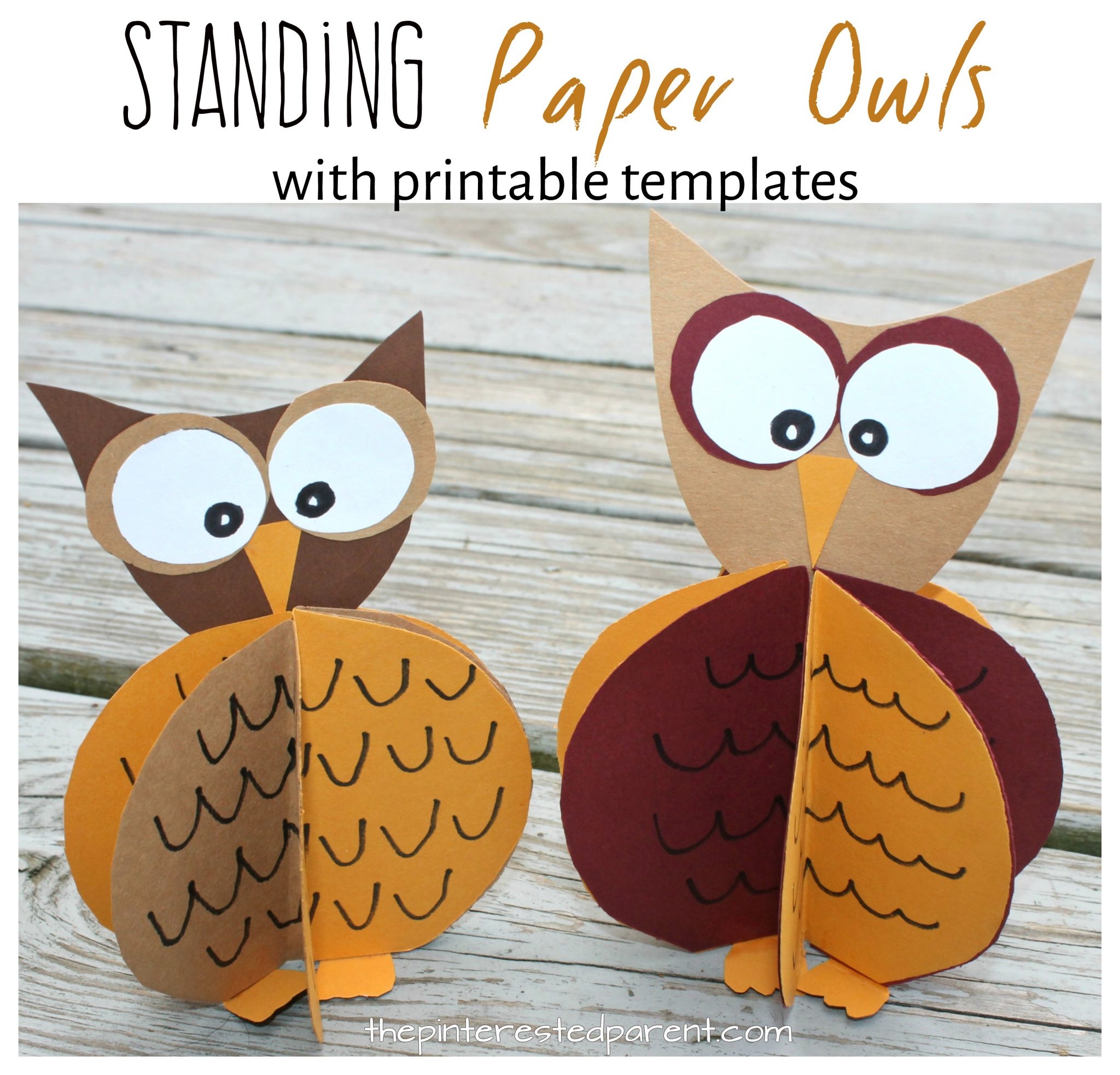 Standing Paper Owl Crafts The Pinterested Parent Standing Paper Owl Crafts The Pinterested Parent