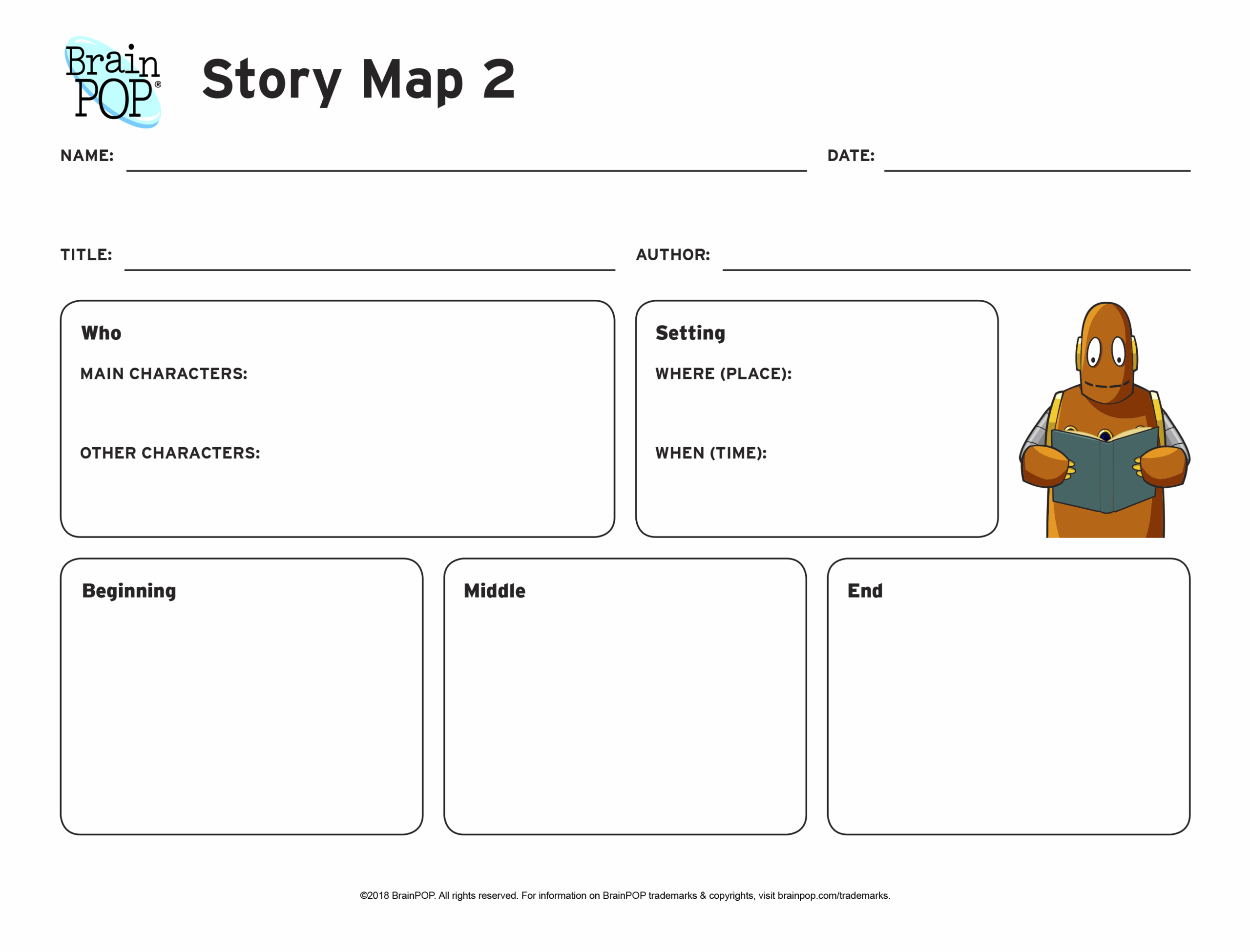 Story Elements Graphic Organizer Free Printable