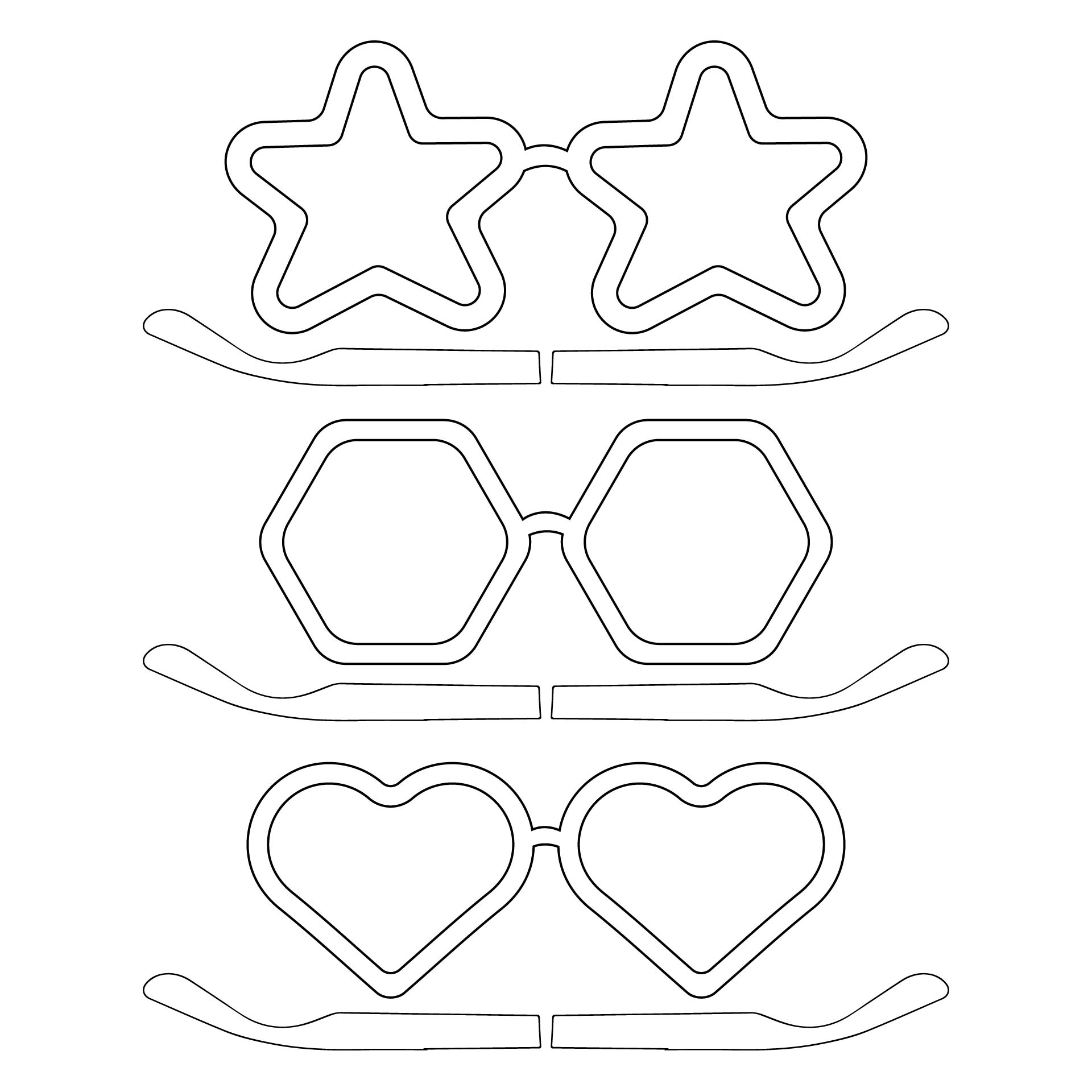 Sun Glasses Outline 10 Free PDF Printables Printablee