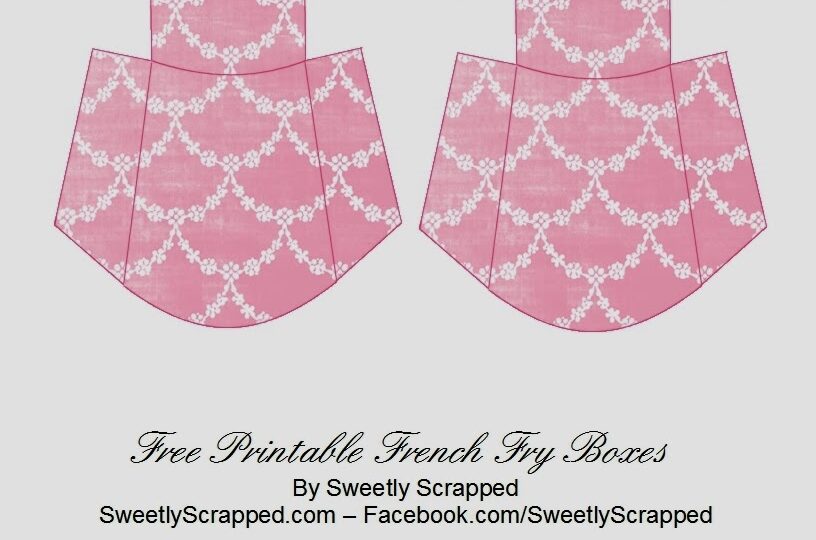 Sweetly Scrapped Free Printable French Fry Box Packaging