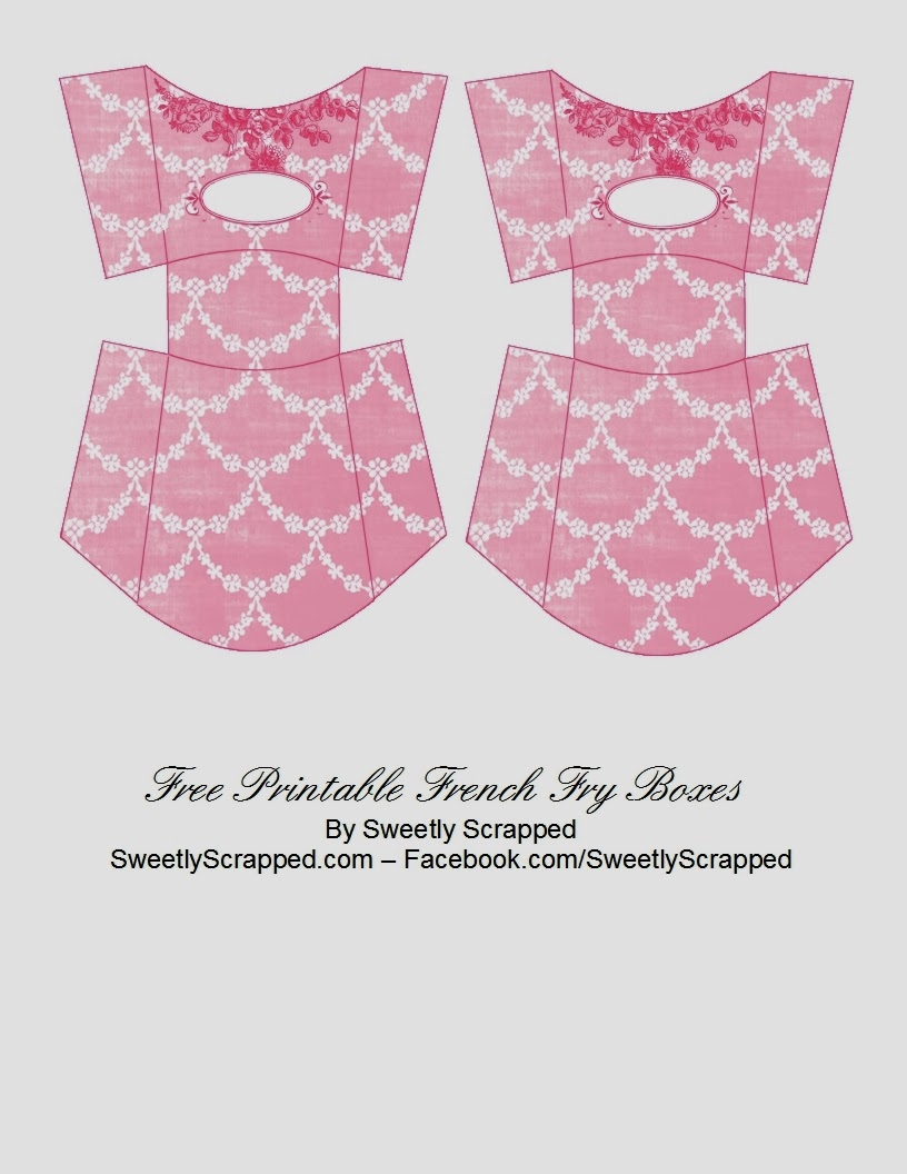 Sweetly Scrapped Free Printable French Fry Box Packaging Sweetly Scrapped Free Printable French Fry Box Packaging