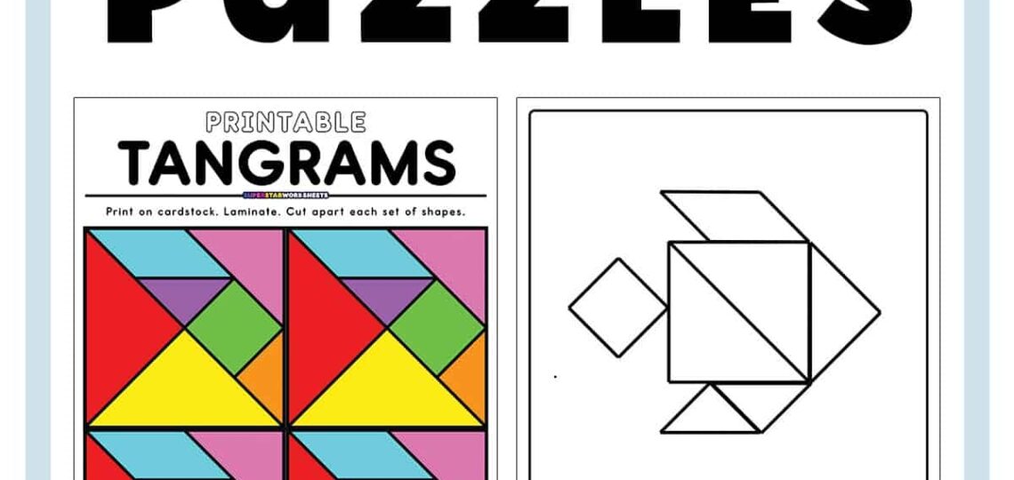 Tangram Puzzles Superstar Worksheets
