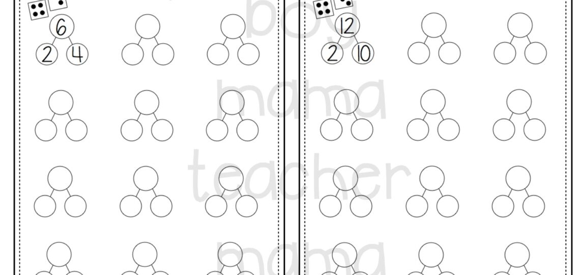 Teacher Mama FREE Roll And Create Number Bonds Printable After School Linky Boy Mama Teacher Mama