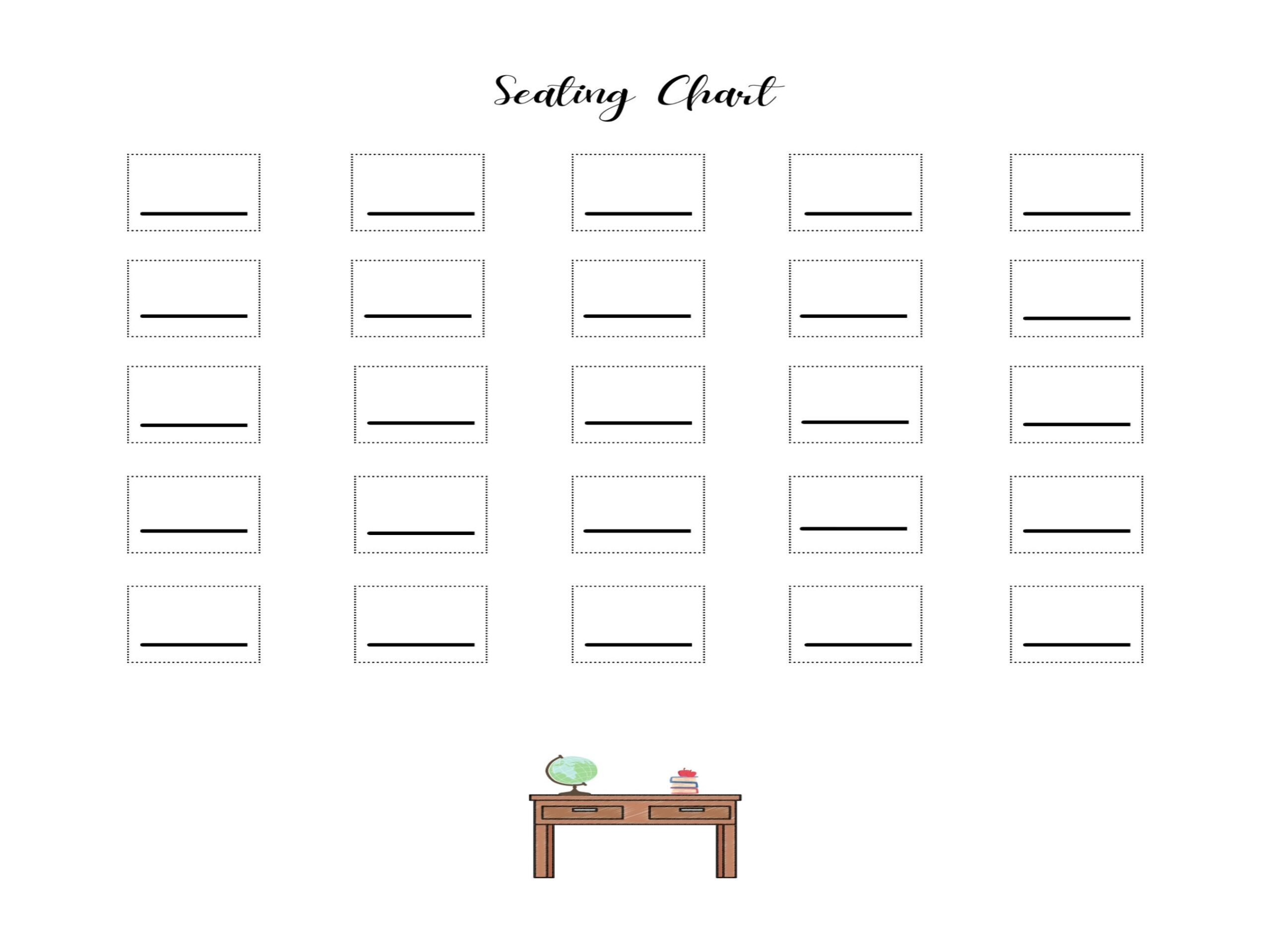 Teacher s Classroom Seating Chart Printable PDF Etsy Teacher s Classroom Seating Chart Printable PDF Etsy