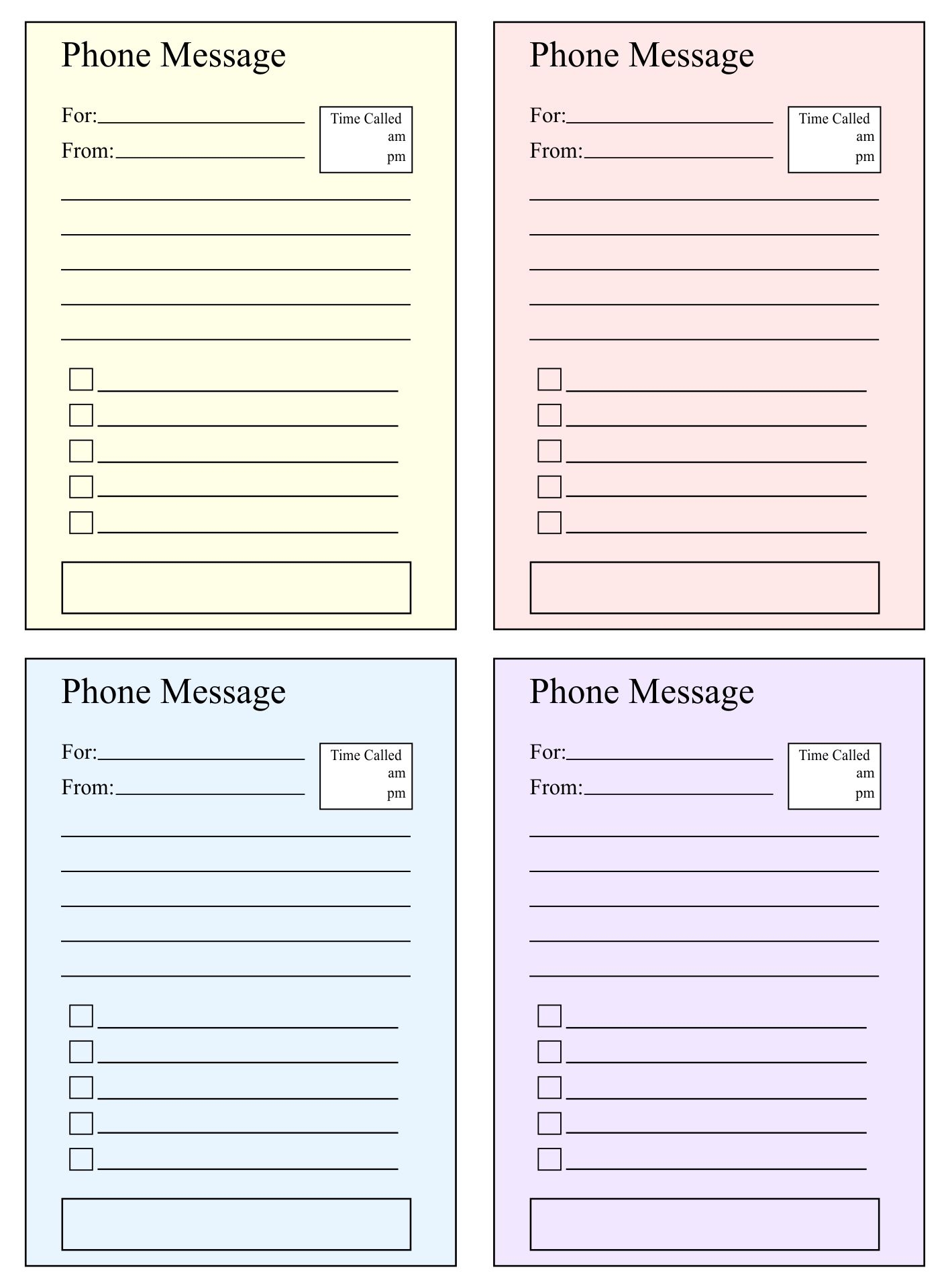 Telephone Message Template 10 Free PDF Printables Printablee Telephone Message Template 10 Free PDF Printables Printablee