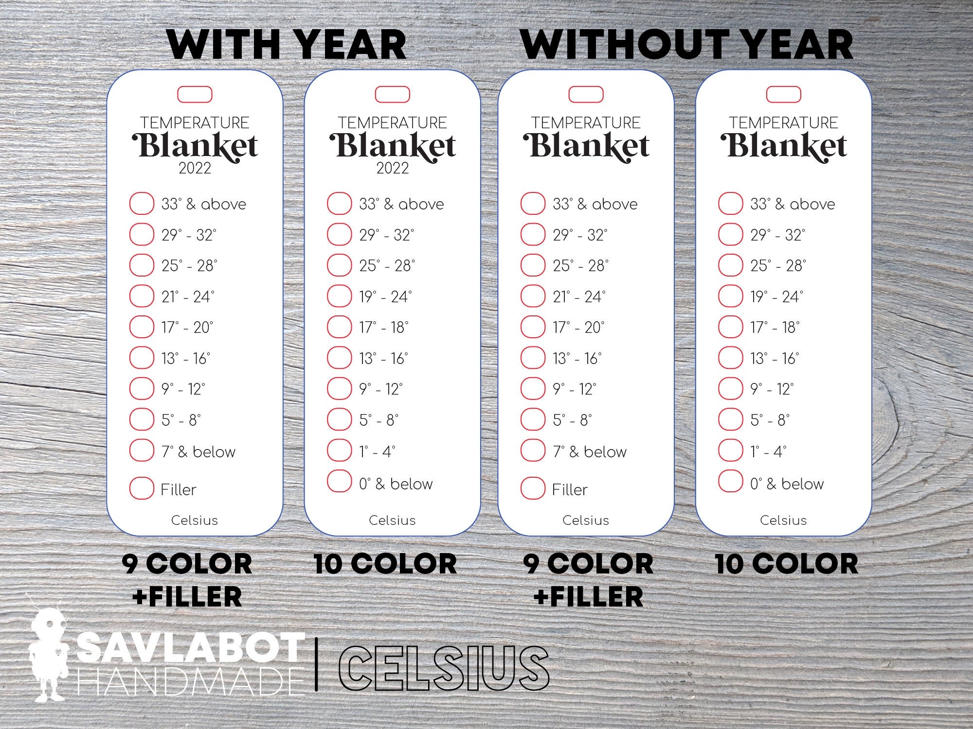 Free Printable Temperature Blanket Template