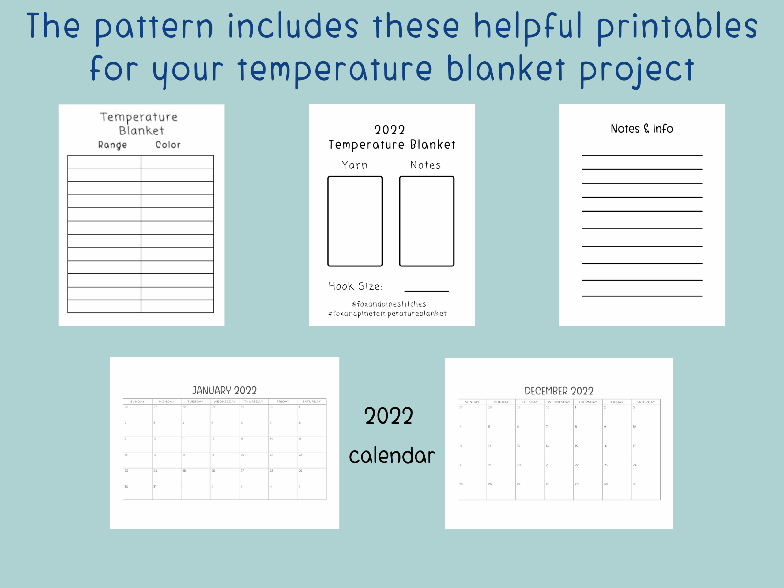 Temperature Blanket Temperature Blanket