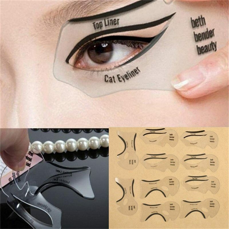 Template 10pcs Eyeliner Stencils Winged Eyeliner Stencil Model Shaping Tool EBay UK
