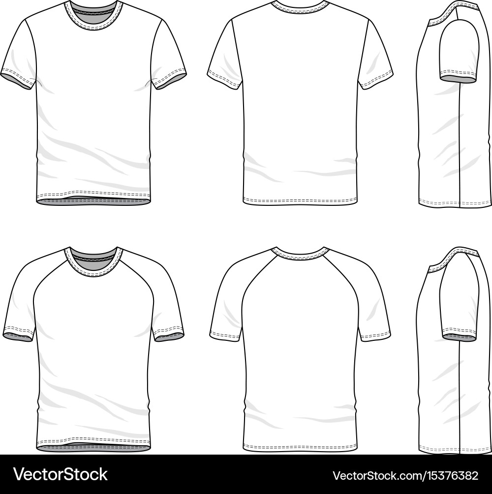 Templates Of Blank T shirt Royalty Free Vector Image