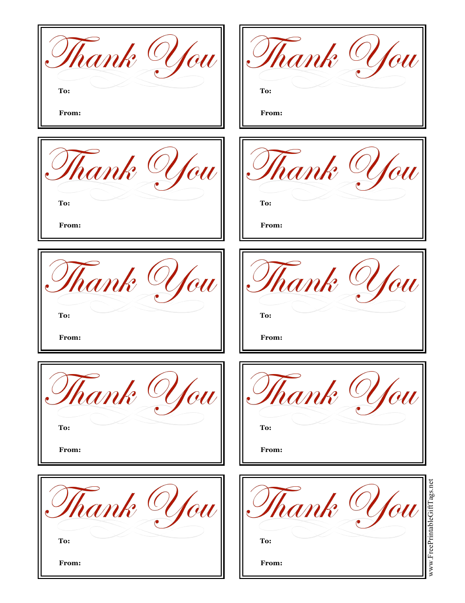 Thank You Tag Free Printables Templates Thank You Tag Free Printables Templates