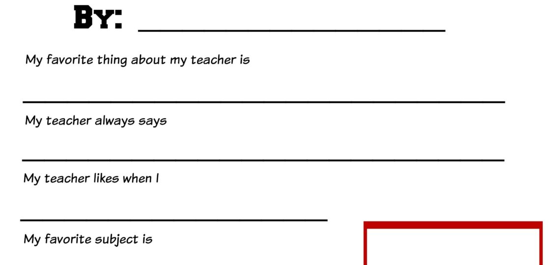 Thank You Teacher Free Printable