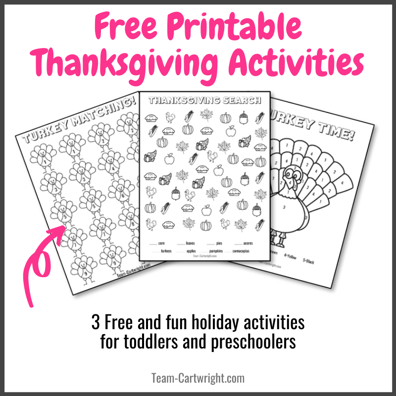 Free Printable Thanksgiving Activity