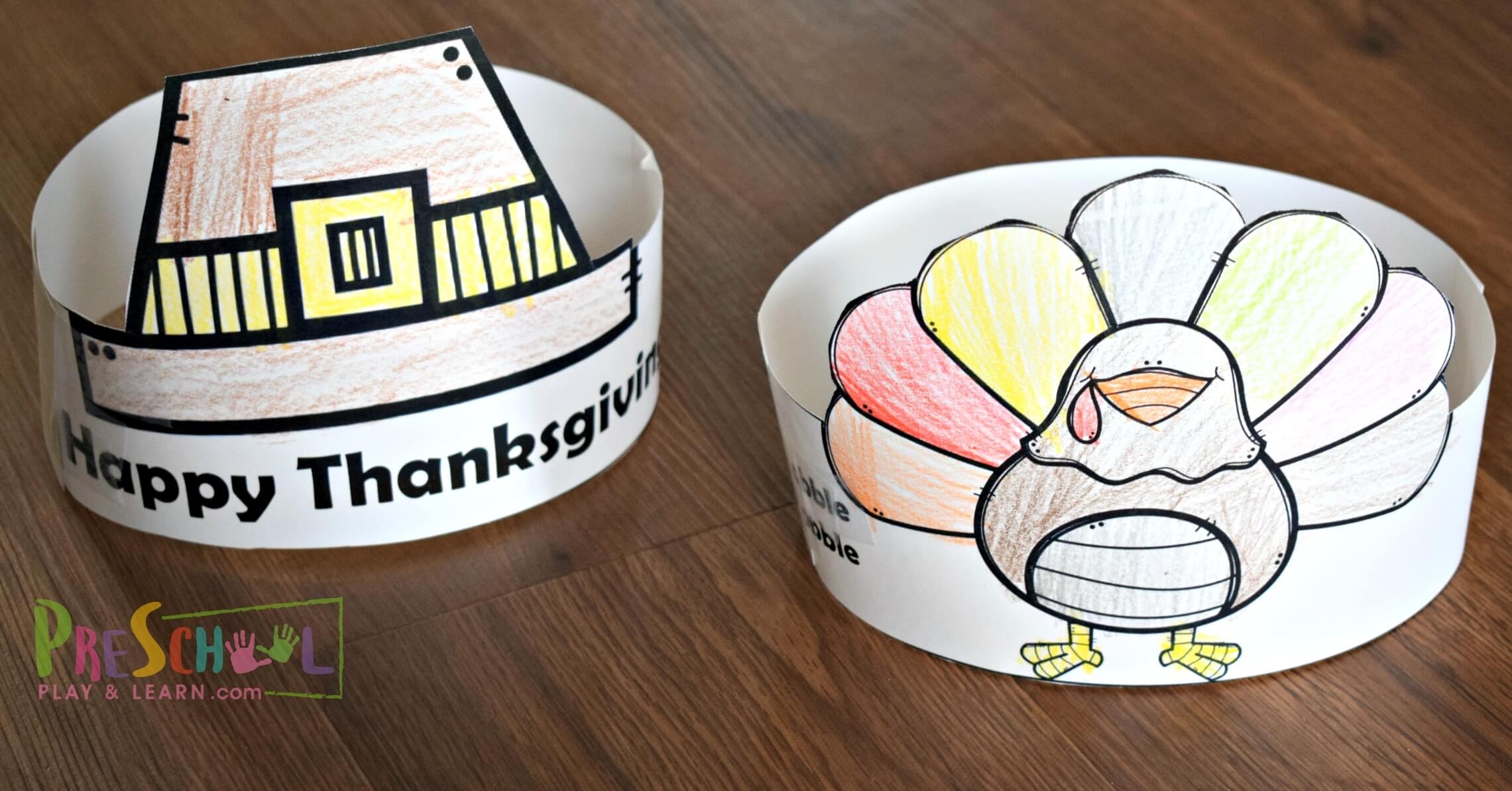  Thanksgiving Hats Free Printable Craft For Kids