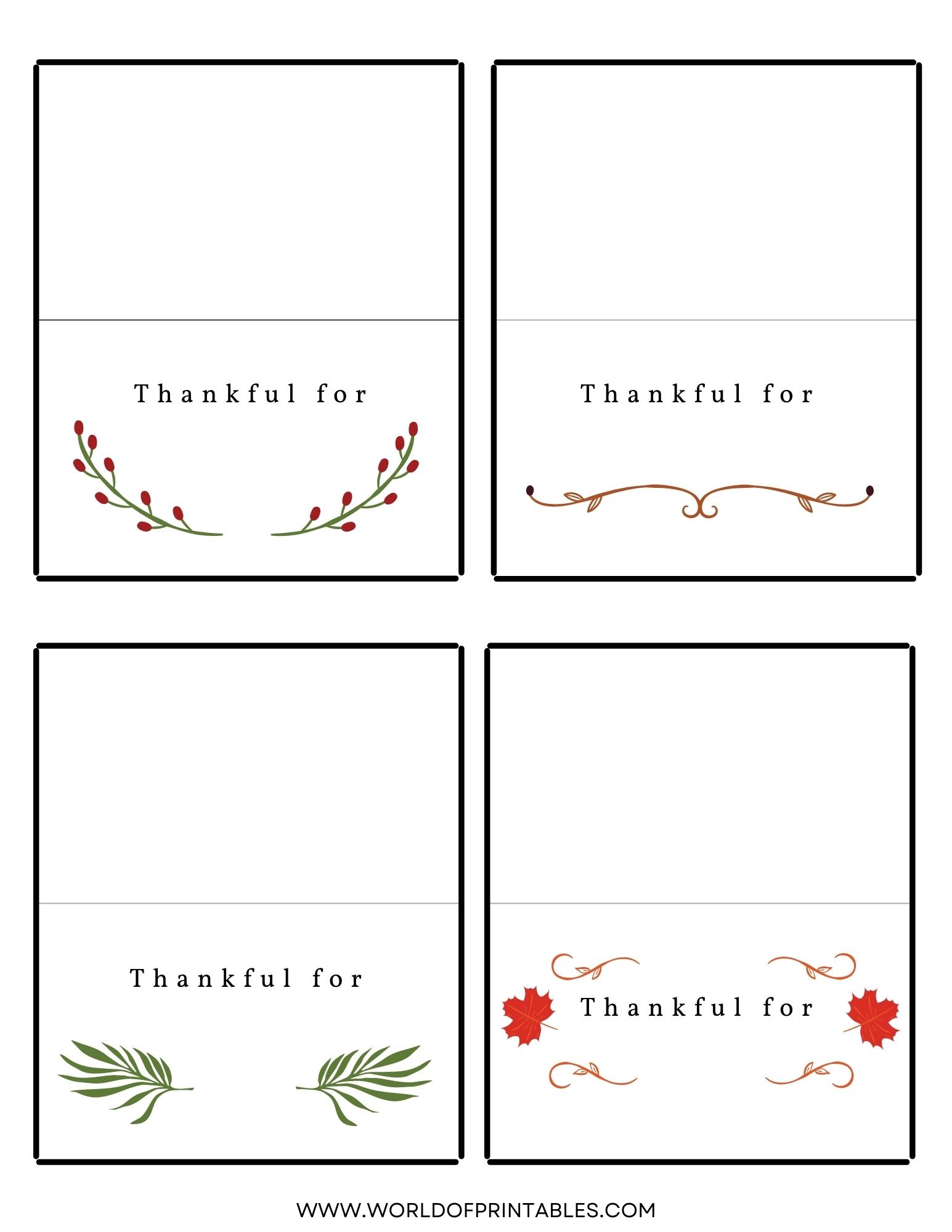 Thanksgiving Place Cards Free Printables Just Customize U0026 Print 