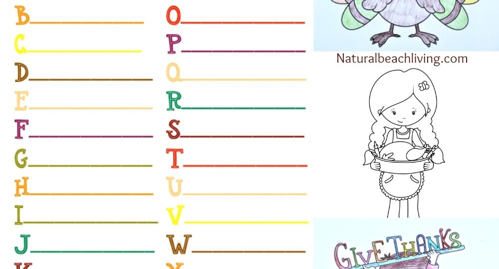 Thanksgiving Printables For Kids Natural Beach Living
