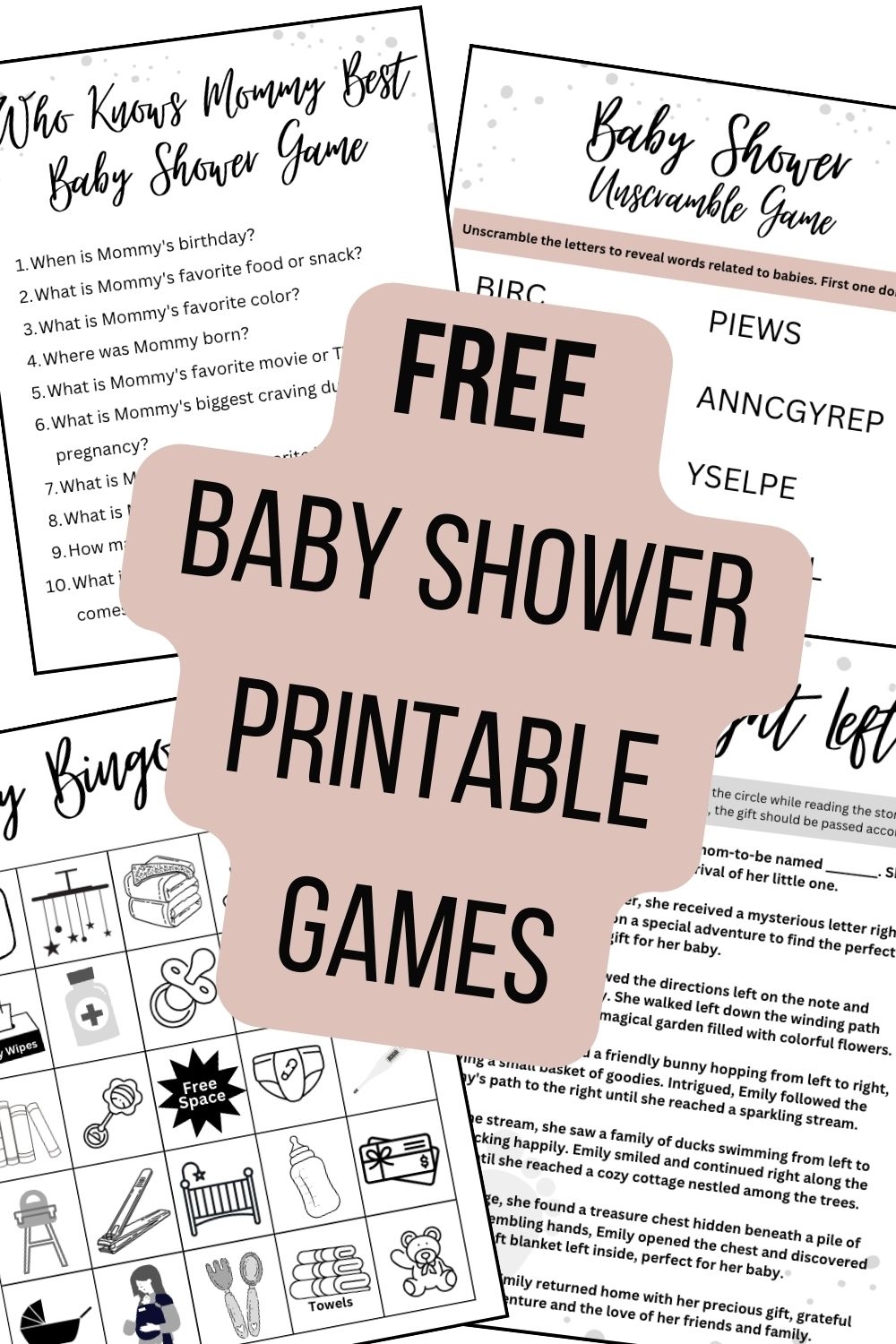 Free Printable Baby Shower Games Templates Free Printable Baby Shower Games Templates