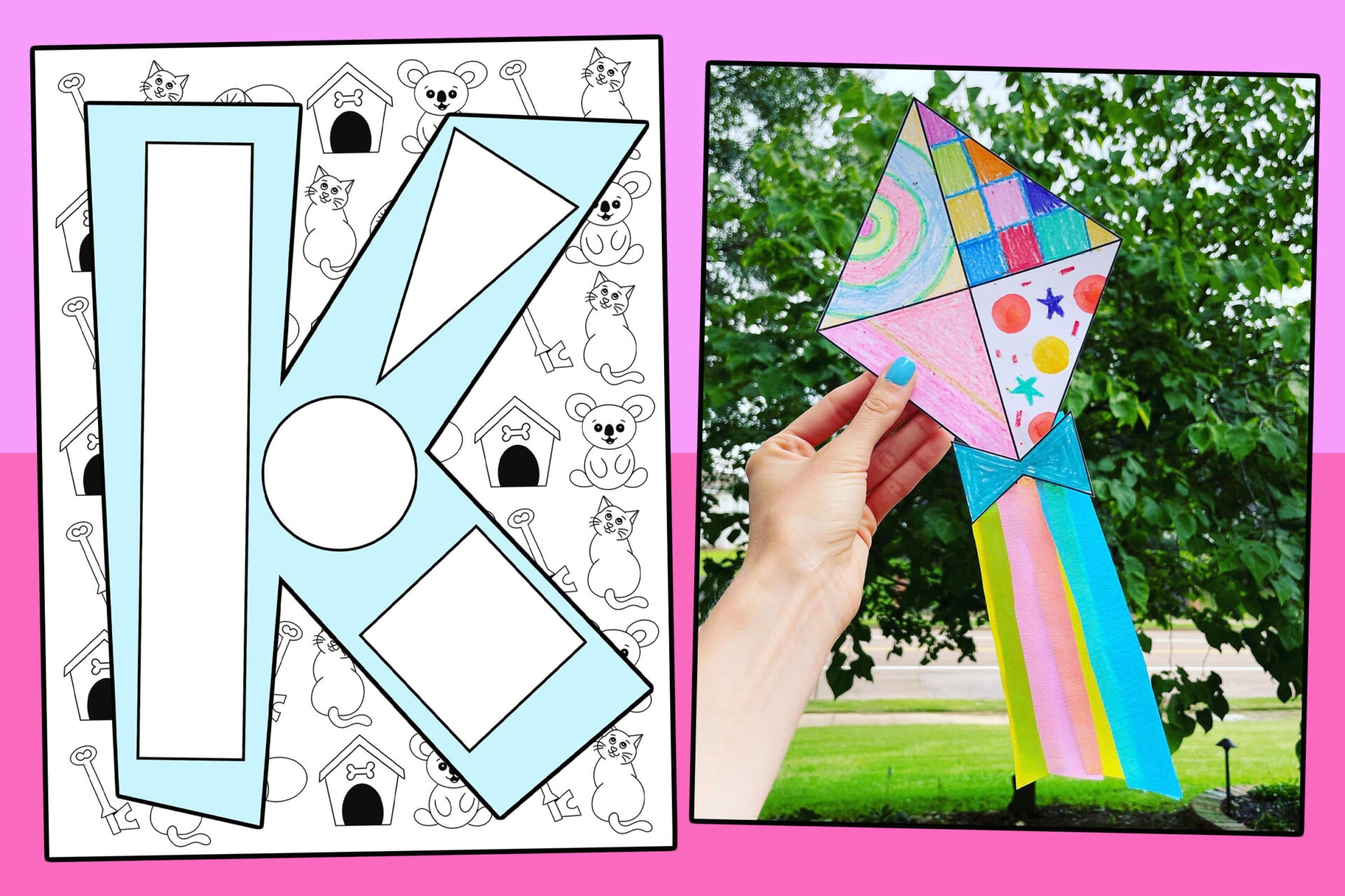 The Letter K Craft For Preschool with Free Printable Cutouts The Hollydog Blog