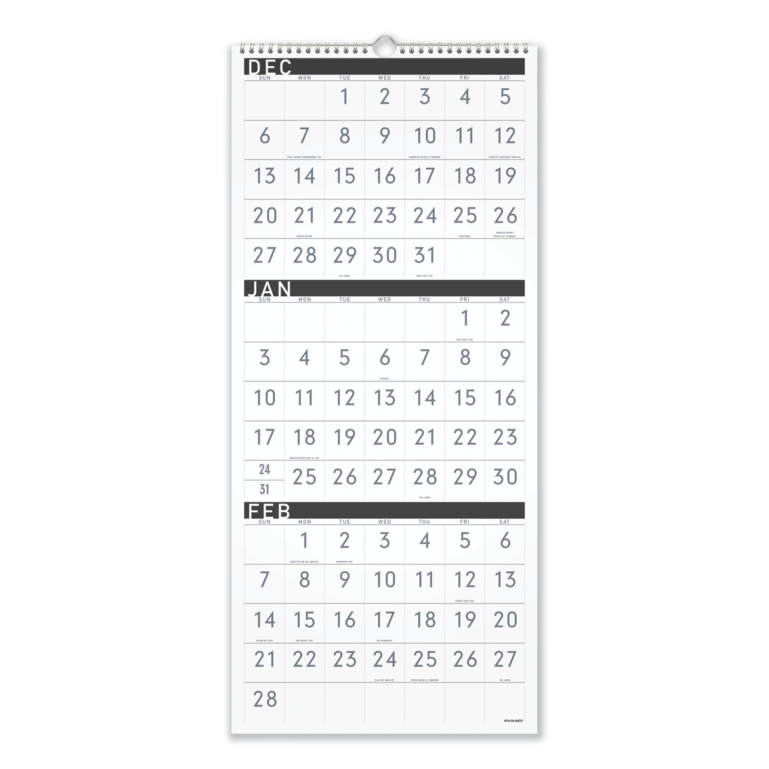 3 Month Calendar December January February 2026 3 Month Calendar December January February 2026