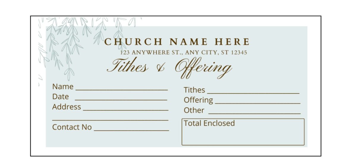 Tithing Envelope Template Printable Church Tithes U0026 Offering 6 3 4 Worksheets Library