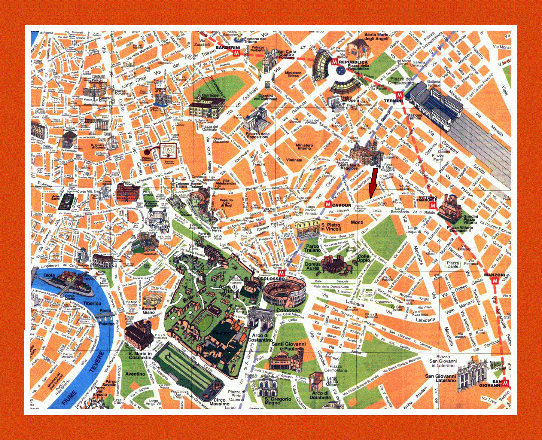 Rome Map Printable Tourist