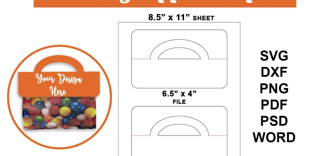 Treat Bag Topper Template SVG Candy Bag Topper 2224424