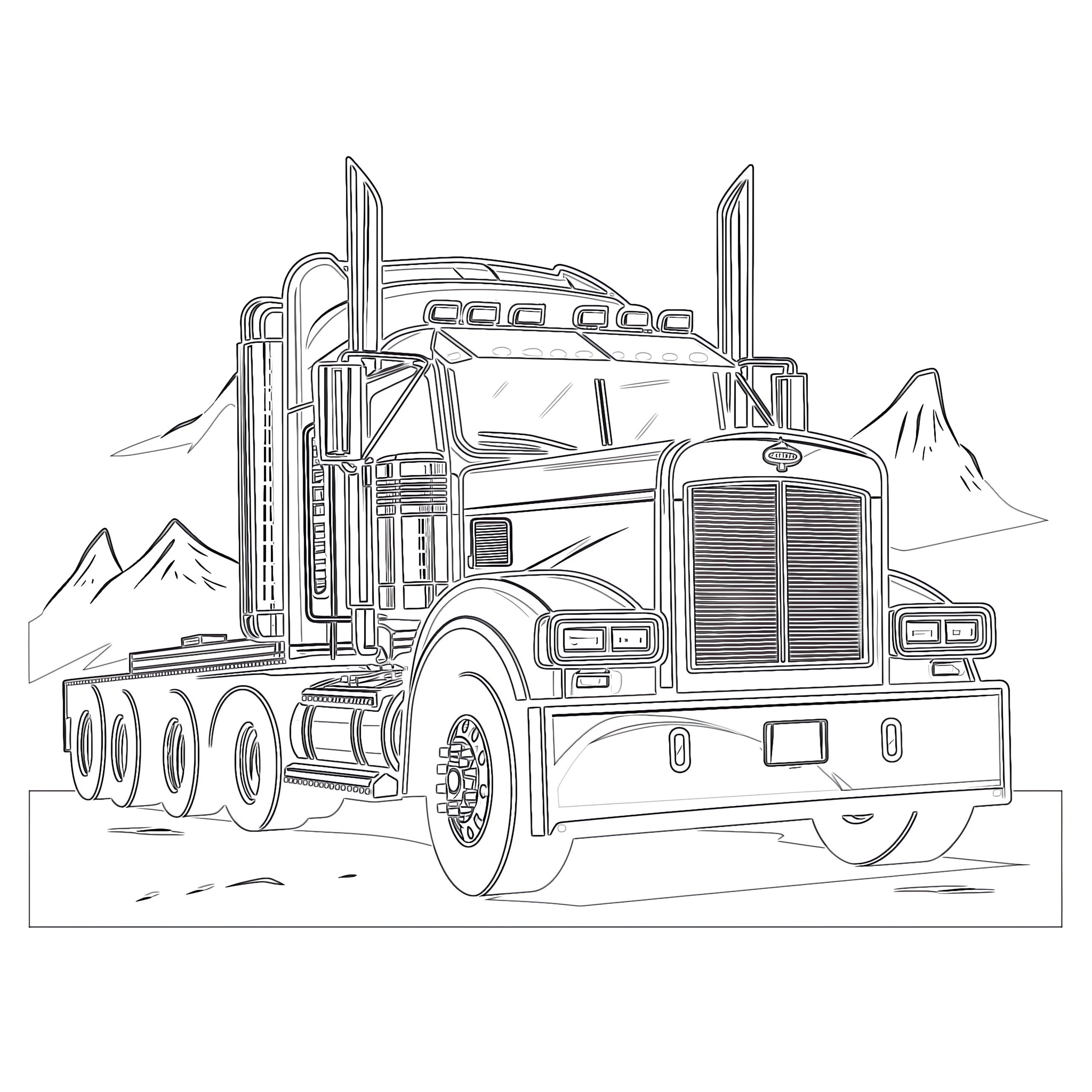 Truck Coloring Page Coloring Pages Mimi Panda