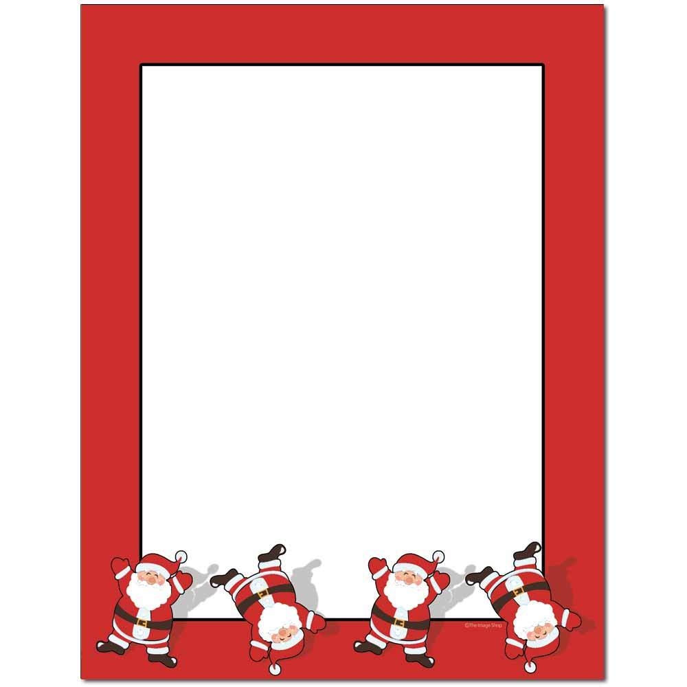 Tumbling Santa Letterhead Printable Santa Stationery