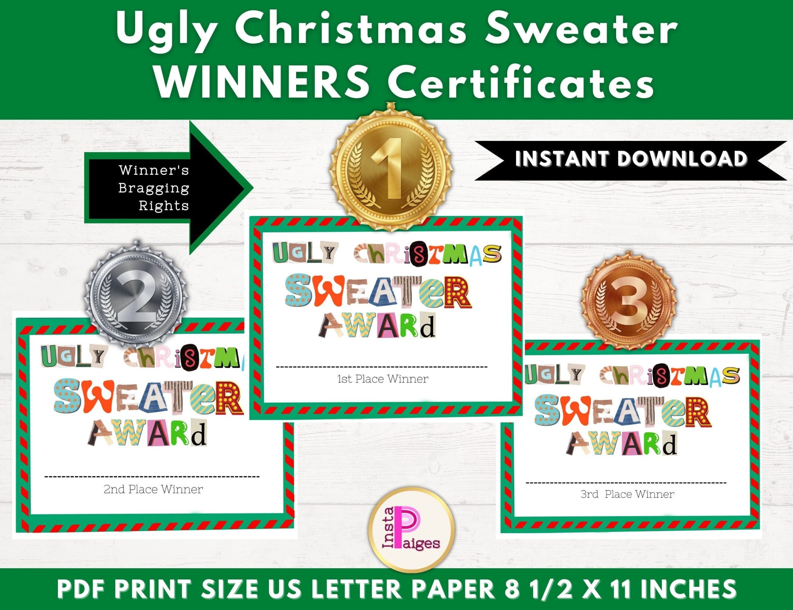 Ugly Sweater Contest Winner Certificate Online Ugly Sweater Contest Winner Certificate Online