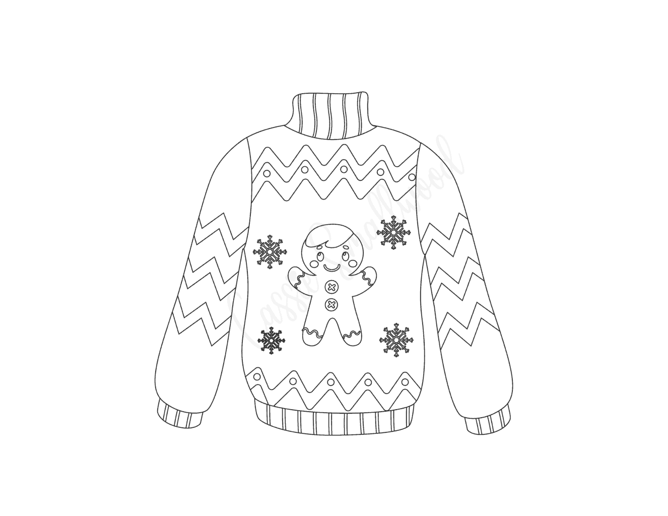 Free Printable Ugly Christmas Sweater Template