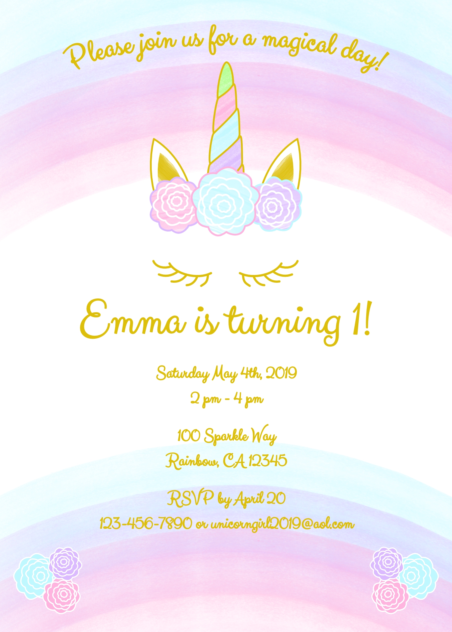 Free Printable Unicorn Templates