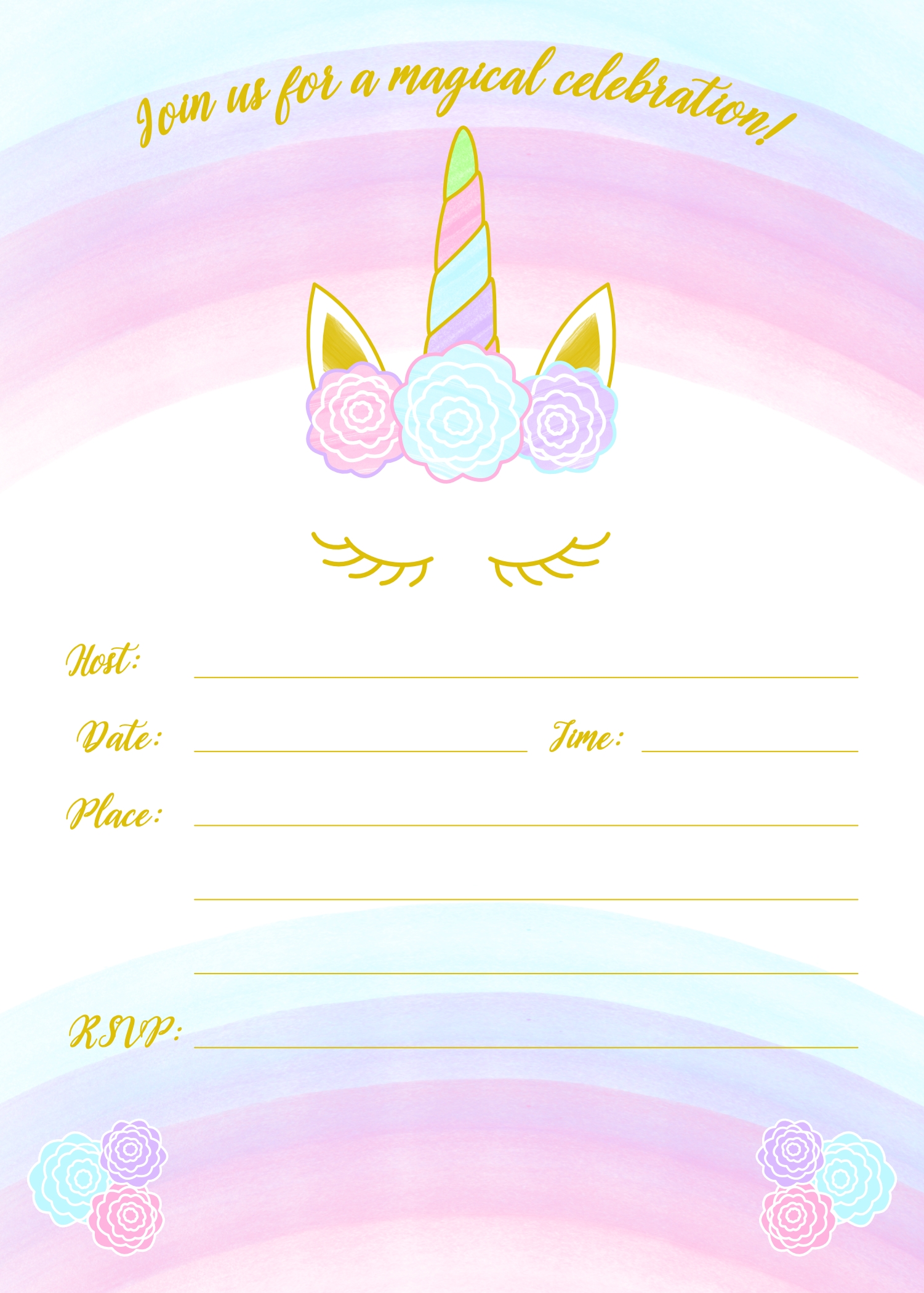 Unicorn Invitation Free Printable Templates Easy To Download  Unicorn Invitation Free Printable Templates Easy To Download