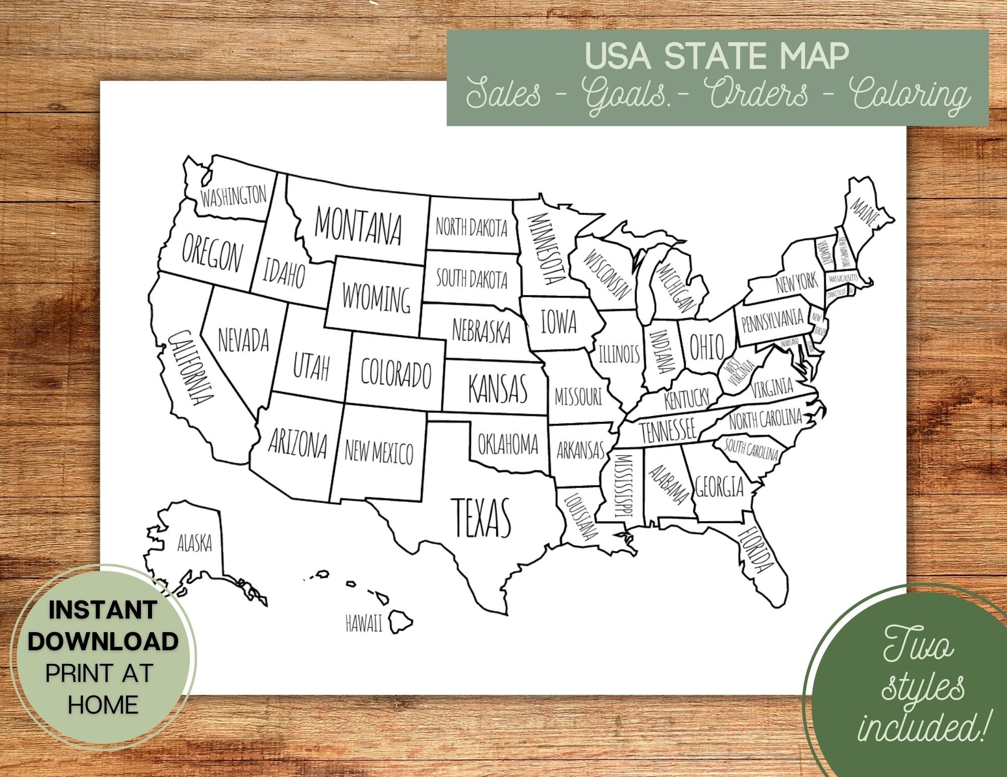 Printable Map Of States Printable Map Of States