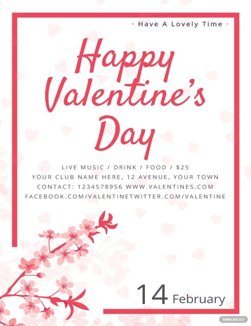 Free Printable Valentine Flyer Templates
