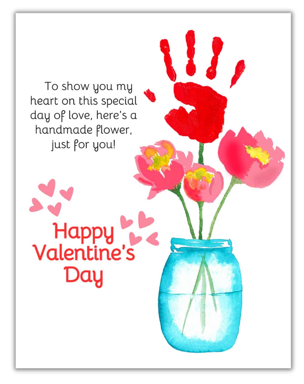 Valentine s Hand Print Art Free Printable MindyMakes Valentine s Hand Print Art Free Printable MindyMakes