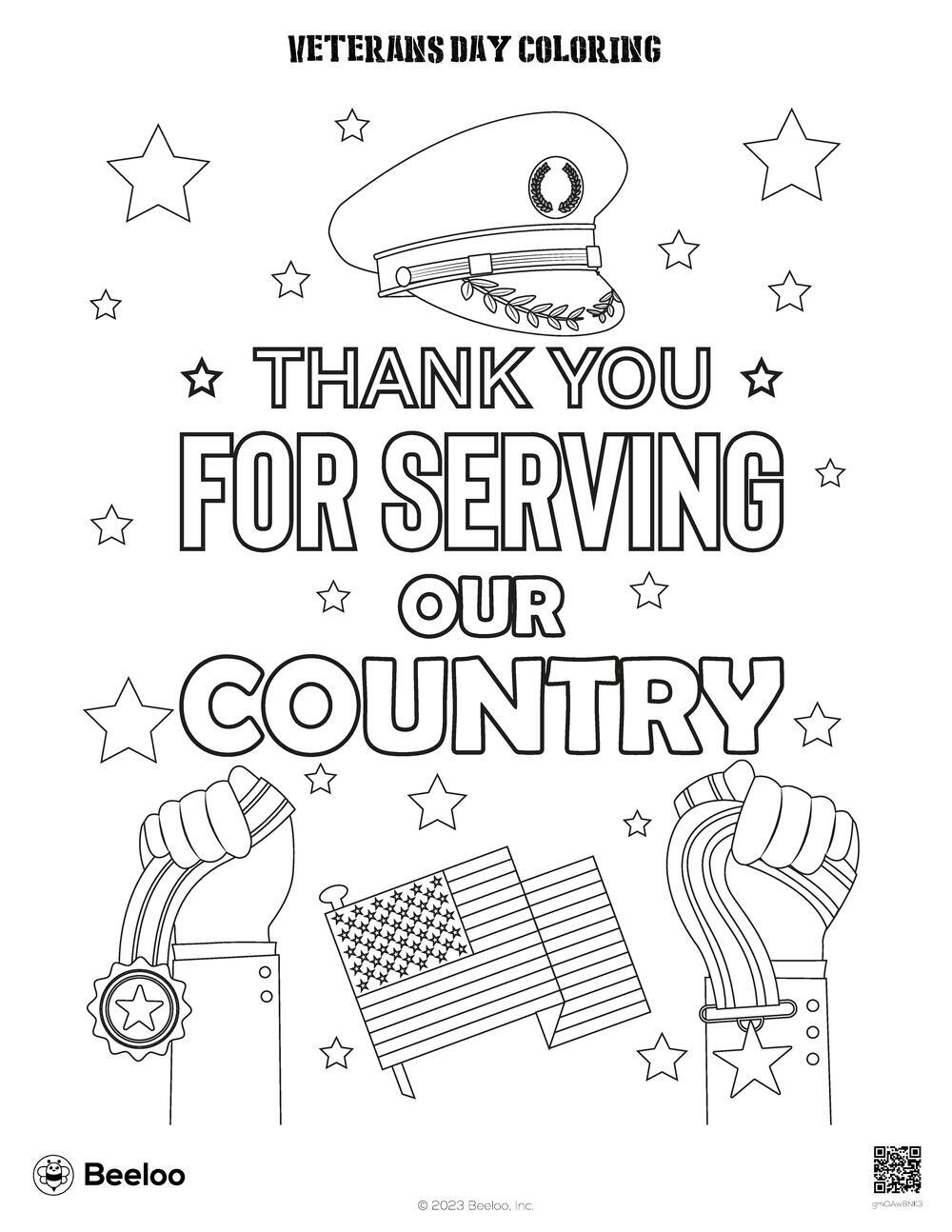 Veterans Day themed Coloring Pages Beeloo Printable Crafts And 